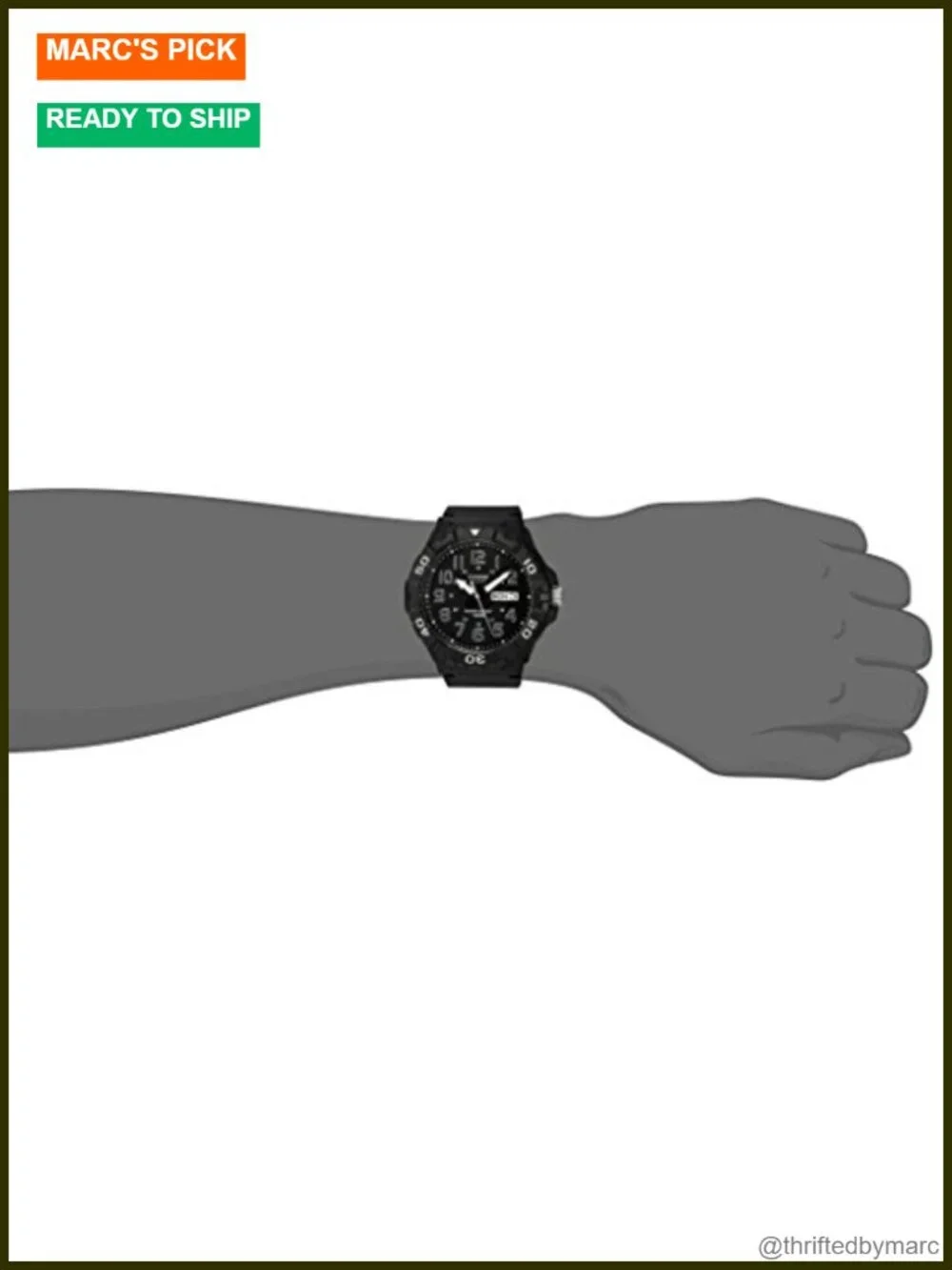 Men's Analog Watch with Date Display, Quartz Movement, 100m Water Resistance,